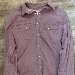 Wrangler Pearl snap Geo Print shirt